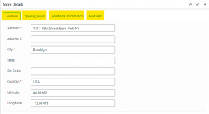 Location & Contact Edit